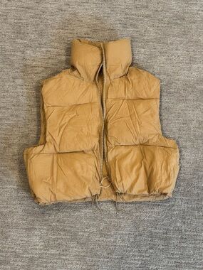 Light Brown Puffer Vest